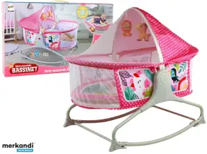 Multifunctioneel Kinderbedje Rocker 2in1 Babymat Sounds Vibrations Roze