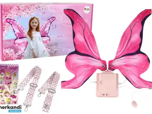 Schmetterlingsflügel Fee LED Melody Pink Set