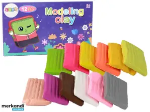 Boetseerklei 12 kleuren pastel levendige kleuren mix set