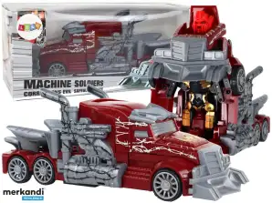 Rode Vrachtwagen Robot Transformatie 2-in-1 Multifunctioneel