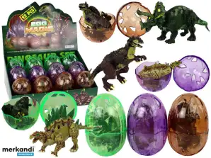 Egg Dinosaur Figur 3 Farger 9 cm