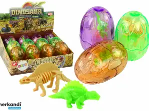 Großes Dinosaurier-Ei 2 Figuren Dinosaurier-Ei 9 cm