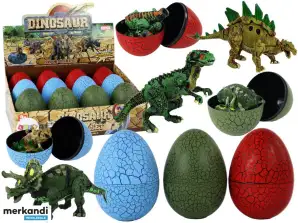 Egg Dinosaur Figur 3 Farger 9cm