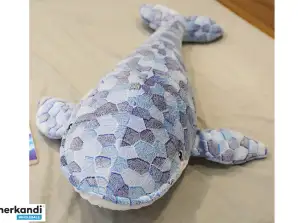 Plüsch-Maskottchen Wal Grau 90 cm