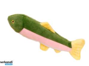Plysj fisk med en knirkende maskot fargerik 30cm