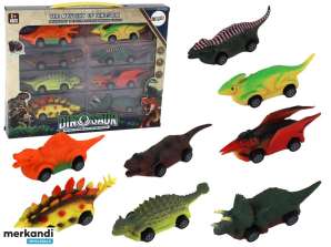 Set di macchinine dinosauri auto colorate 8 pezzi