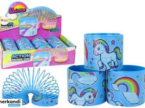 Ikonische blaue Einhorn-Entspannungsfeder 6CM