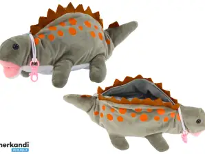 Plüsch Dinosaurier Federmäppchen Aufbewahrungsbox Anhänger Grau