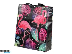 Flamingos Geschenktüte Schwarz 30,5cm x 24,5cm x 10cm