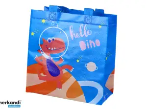Dinosaur Gift Bag Blue 23cm x 21.5cm x 11cm