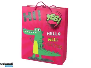 Sac cadeau en papier rose 41,5 cm x 30 cm x 12 cm