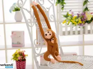 Plysj Mascot Monkey med Baby Mørkebrun 70 cm