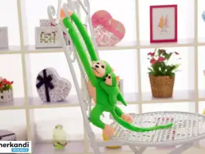 Mascota de peluche de mono con niño verde 90 cm