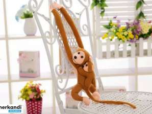 Mascota de peluche de mono con niño marrón claro 90 cm