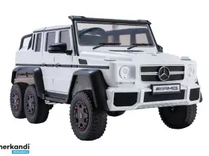Mercedes G63 6x4 24V akumuliatorius automobilis balta