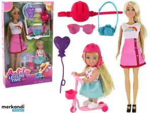 Anlily Baby Dolls Mor og Datter Blond Hår Scooter 8 El.