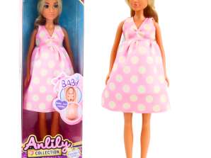 Babypop Anlily Princess Lang Donker Haar Gele Jurk