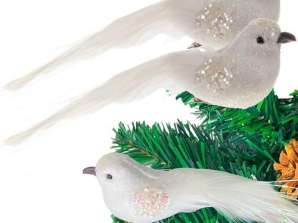 Adornos navideños pájaros 2 pcs Ruhhy 22338