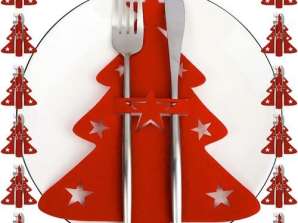 Cutlery pouch Christmas trees 12pcs. Ruhhy 22304