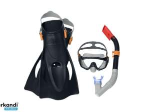 Schnorchelset Maske. Schnorchel. Flossen Schwarz Bestway 25020