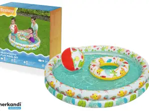 Inflatable Pool Set 3in1 Ball Circle 122 x 20 cm Bestway 51124