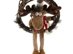 Corona di Natale per porta renna Ruhhy 22316