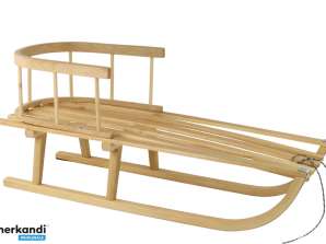 Holzschlitten mit Rückenlehne Schnur großer Schlitten