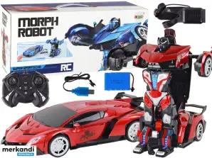 Samochód Robot Transformacja R/C 1:10 Czerwony Sterowanie Gestami