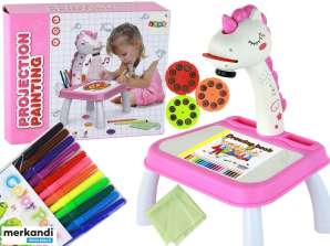 Einhorn Projektor zum Malen Tisch Kreidetafel Rosa