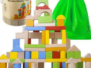 Blocchi di legno 100pz. Kruzzel 22666