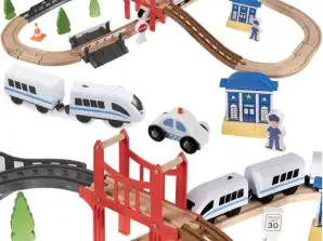 Ahşap tren rayı Kruzzel 22646