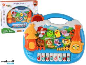 Piano panneau éducatif apprentissage anglais village thème animaux