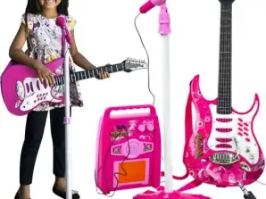 Gitaar microfoon versterker roze 22407