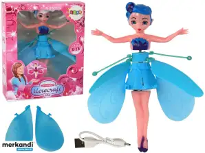 Magische Puppe Fliegende Fee Blau Handgesteuert