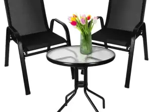 Ensemble de meubles de balcon : table et 2 chaises 23461