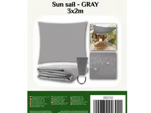Sonnenschutzsegel 3x2m grau Gardlov 23162