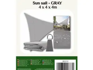 Sun Shade Sail 4x4x4m Grey Gardlov 23141