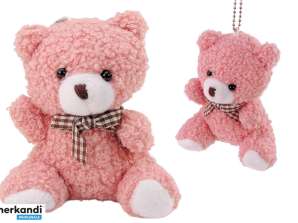 Peluche Rosa Piccolo Orsacchiotto Coccolone Mascotte Portachiavi 10cm