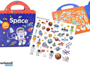 Juego de pegatinas educativas Space Learning English Book
