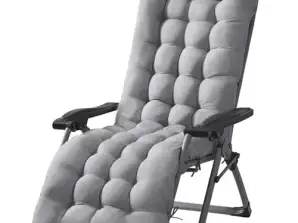 Grey Quilted Cushion for Garden Lounger 23490