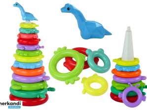 Piramide Giraffe Legpuzzel 13 Cirkels Kleurrijk 43cm x 18cm x 18cm