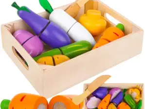Juego de frutas y verduras de madera para cortar Z23543