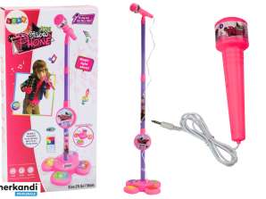 Micrófono con Trípode para Niños Ajustable Rosa