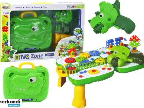 Koffert Salongbord DIY Puslespill Blokker Dinosaur Skrutrekker 249 stk.