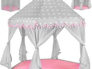 Tente pour enfants gris rose Kruzzel 23476