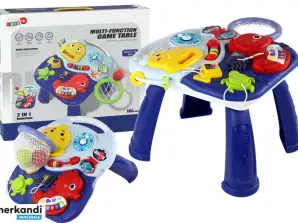 Tavolo educativo 2in1 Animali marini Pianoforte Orologio Palle da basket
