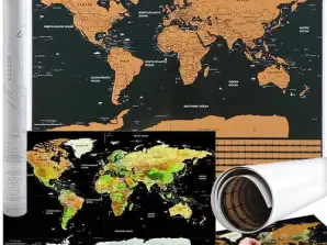World Map Scratch-off with Flags 23443