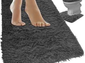 Tapis de bain set gris Ruhhy 24353