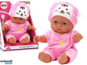 Kleine Puppe Baby Rosa Kleidung Mütze Häschen