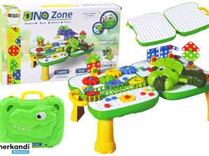Table Case DIY Set Puzzle Building Blocks Dinosaur Drill 249 pcs